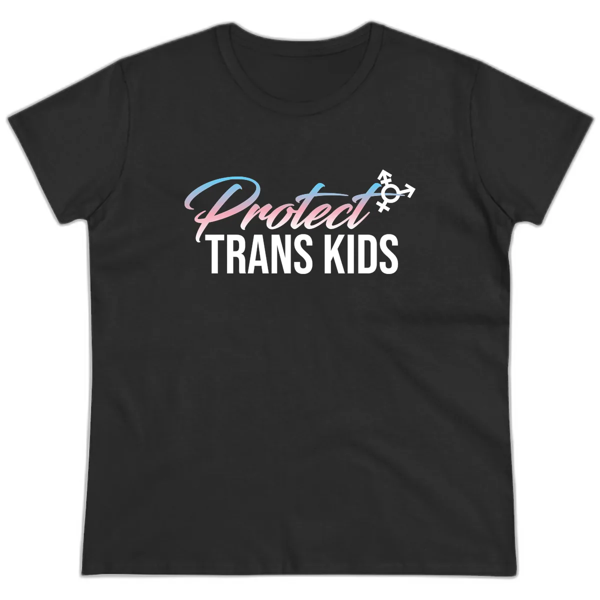 Protect Trans Kids Ladies Tee in Black