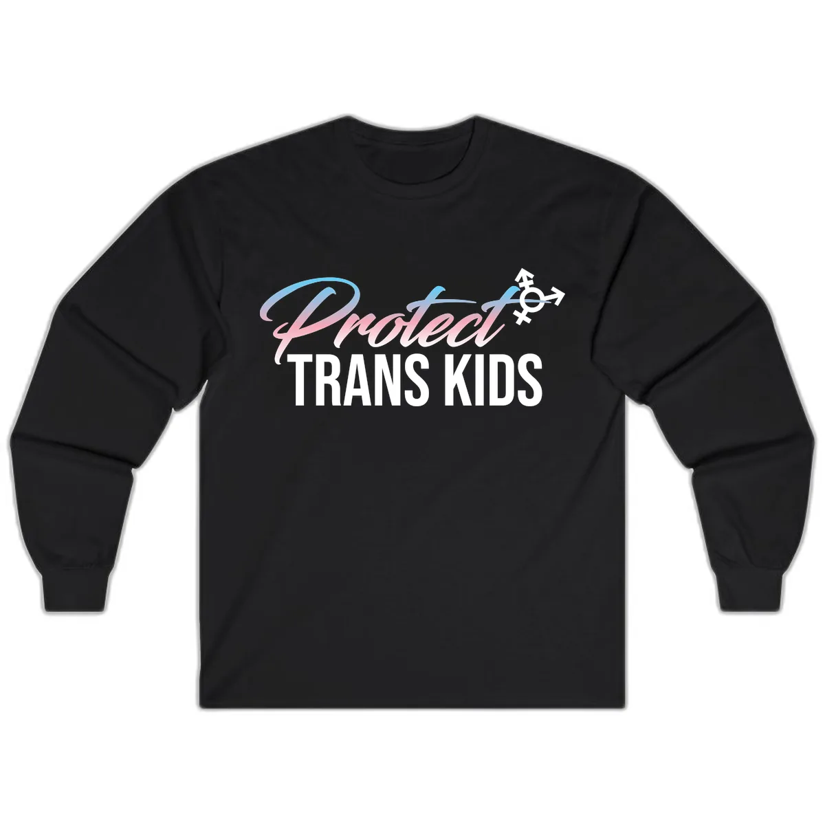 Protect Trans Kids Long Sleeve in Black