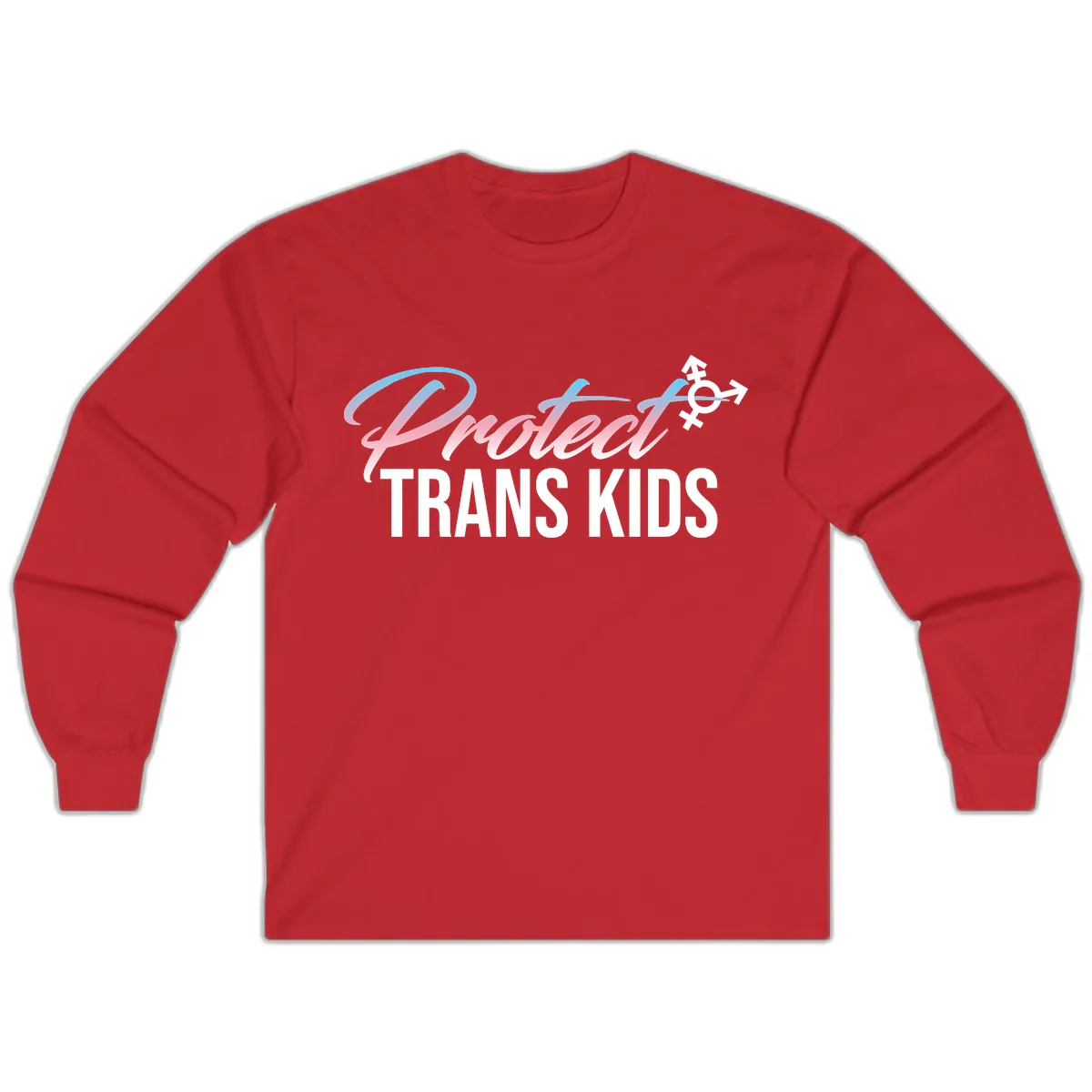 Protect Trans Kids Long Sleeve in Red