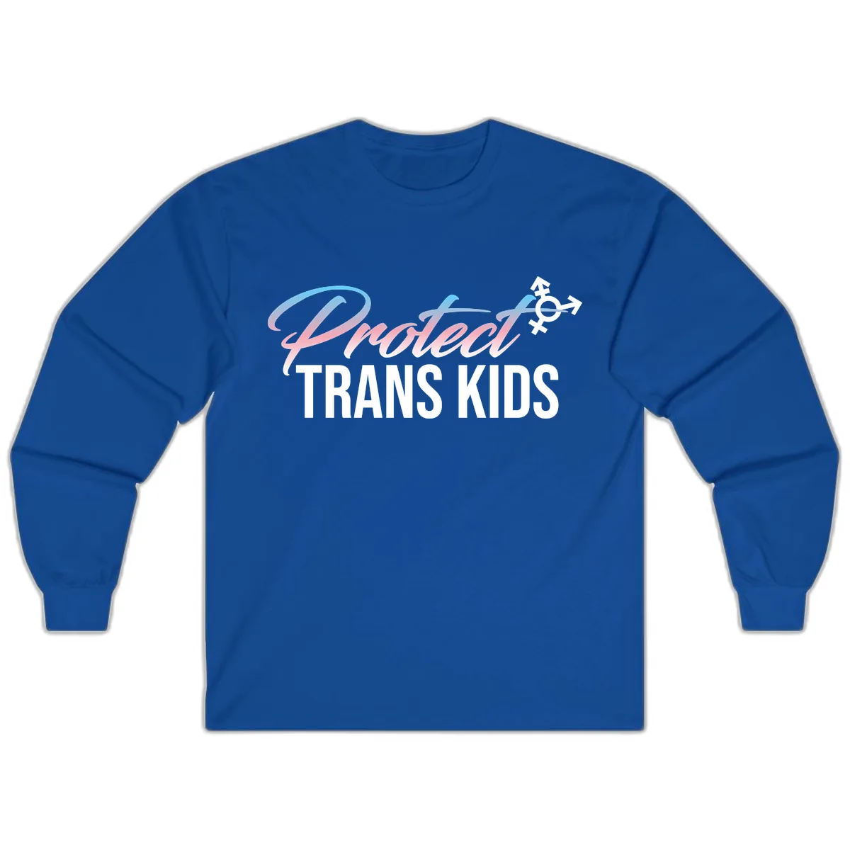 Protect Trans Kids Long Sleeve in Royal