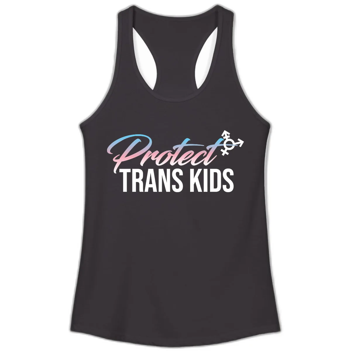 Protect Trans Kids Ladies Tank in Black