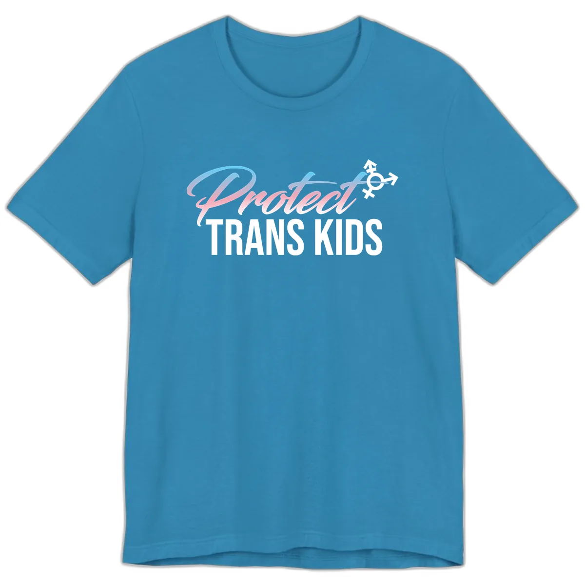 Protect Trans Kids Premium T-Shirt in Aqua