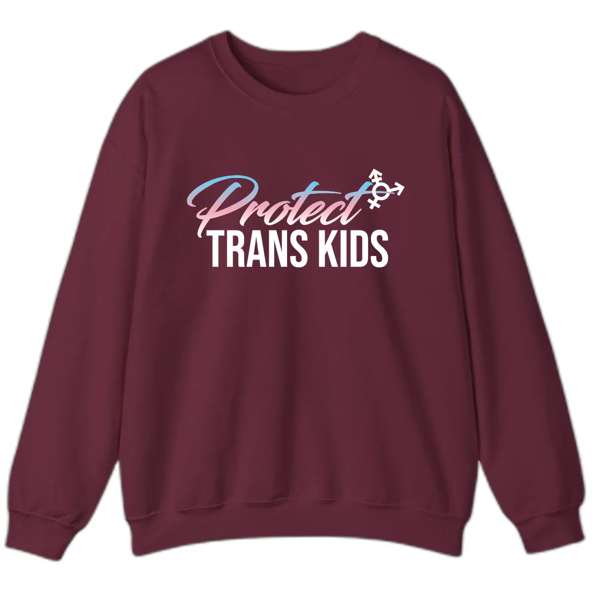Protect Trans Kids Sweatshirt in Maroon