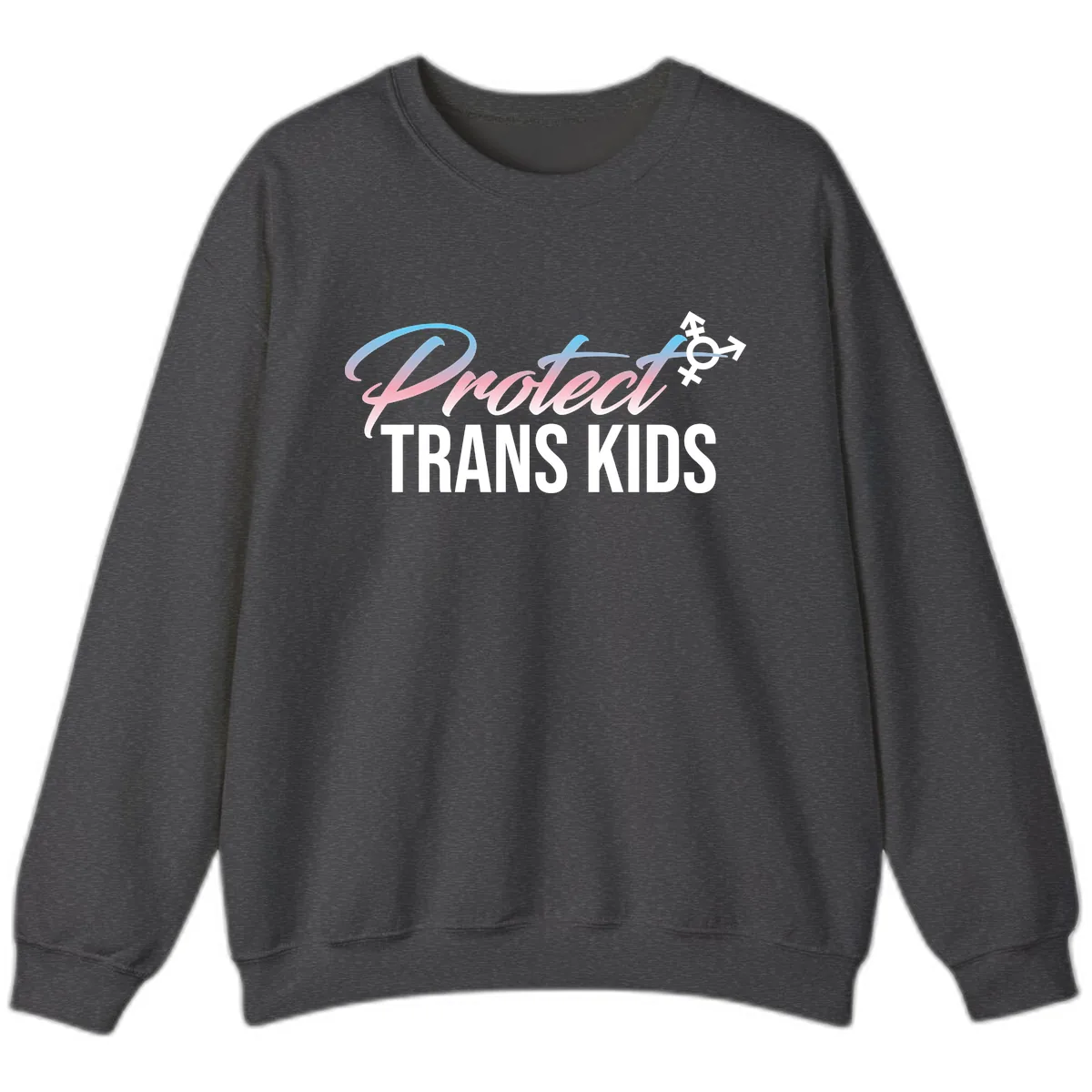 Protect Trans Kids Sweatshirt in Dark Heather