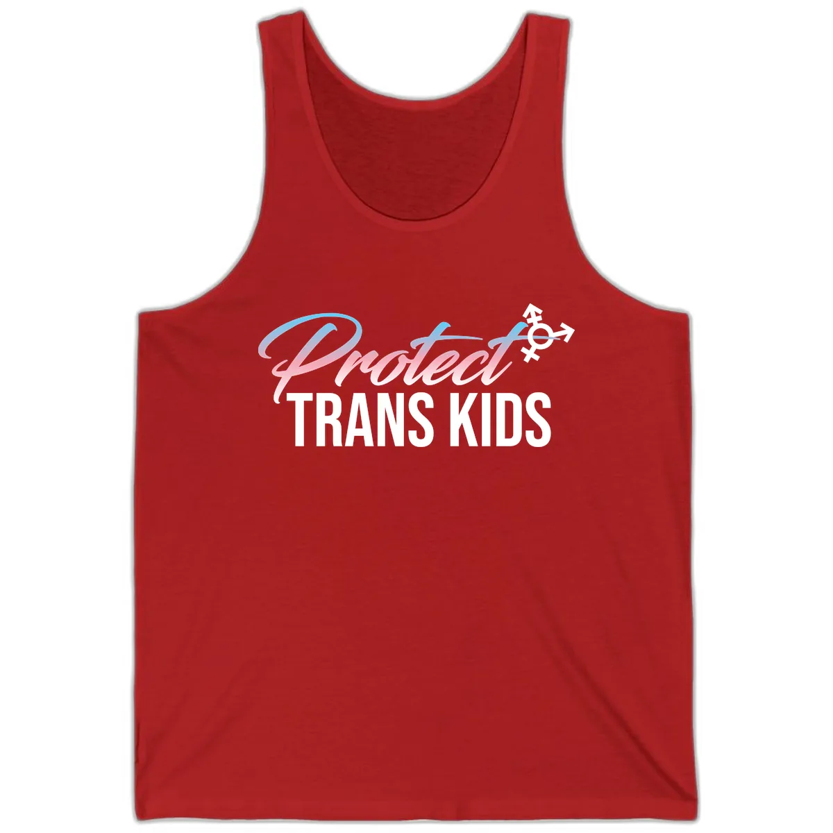 Protect Trans Kids Tank in Red