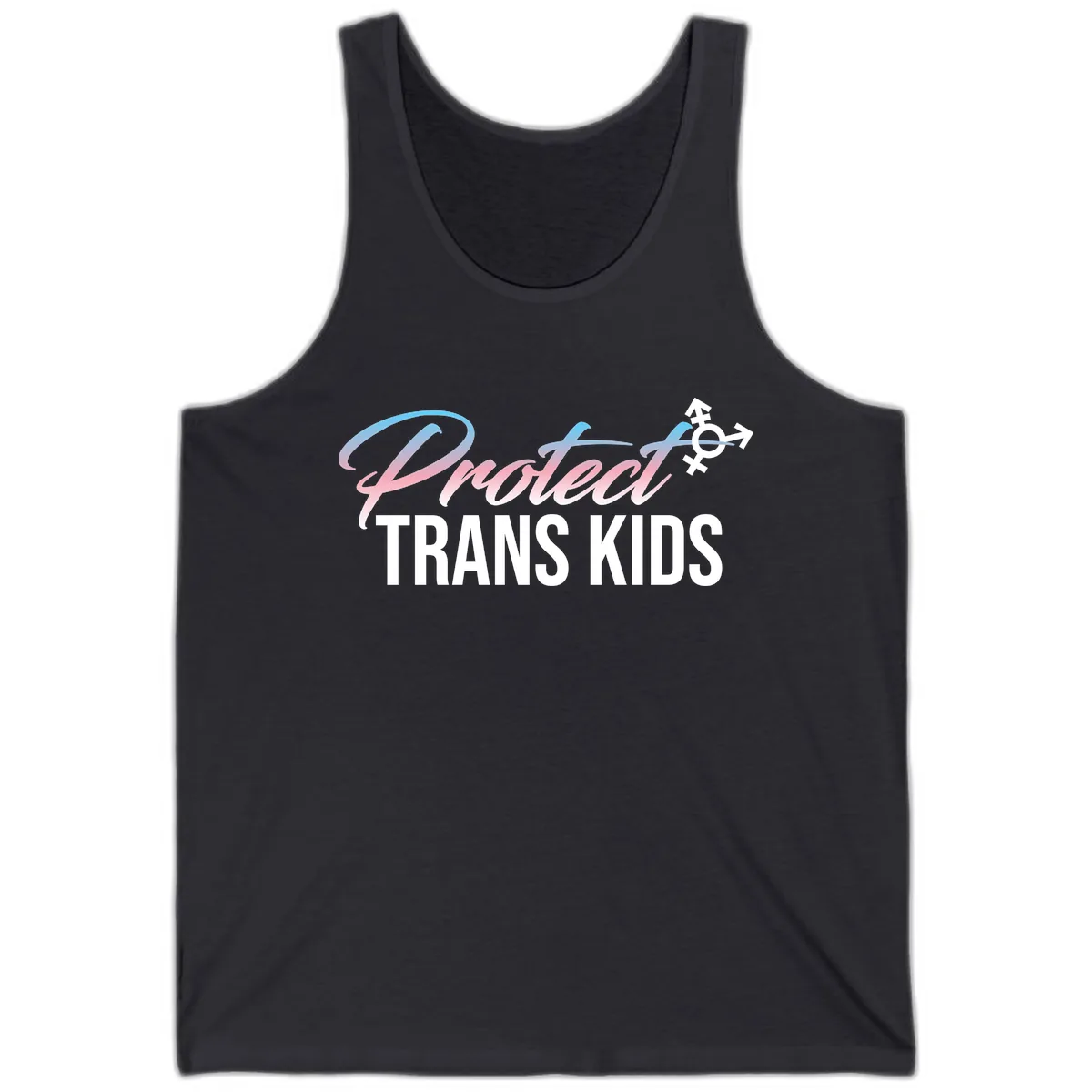 Protect Trans Kids Tank in Dark Grey