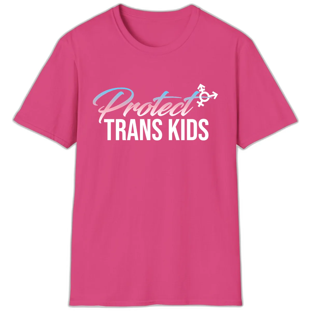 Protect Trans Kids T-Shirt in Heliconia