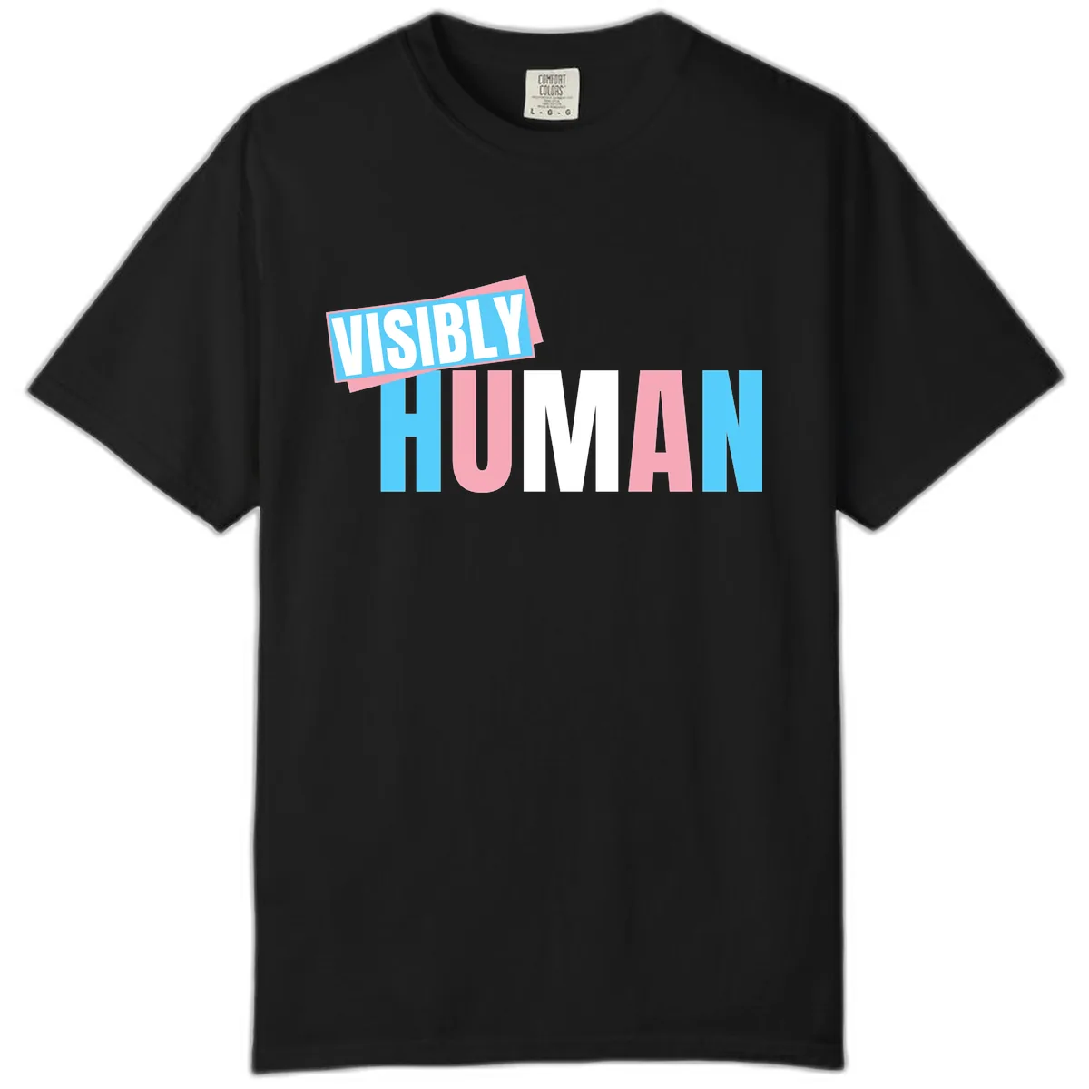 Visibly Human Pride Statement Comfort Color in Black