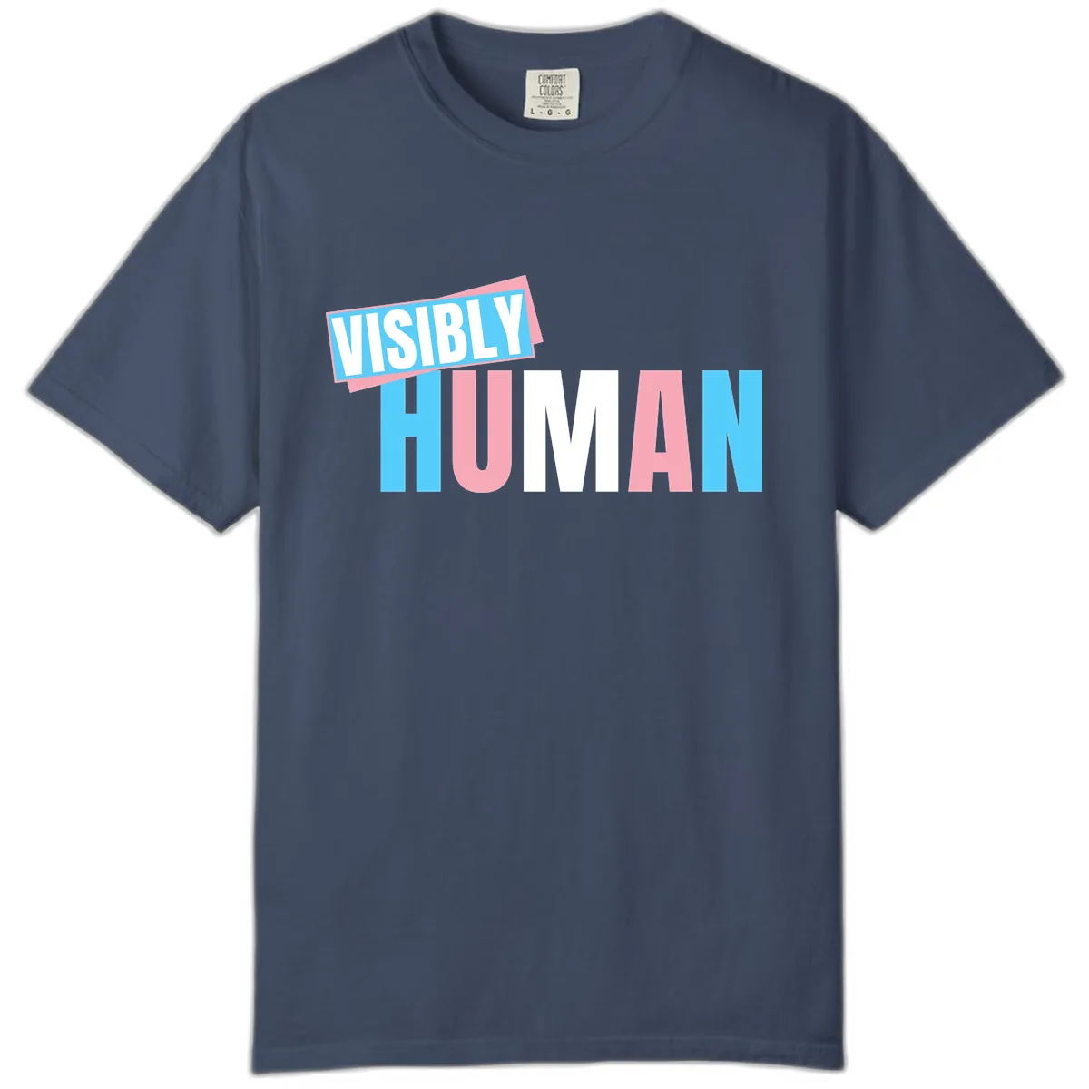 Visibly Human Pride Statement Comfort Color in Midnight