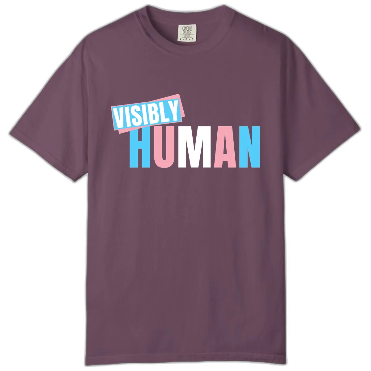 Visibly Human Pride Statement Comfort Color in Berry