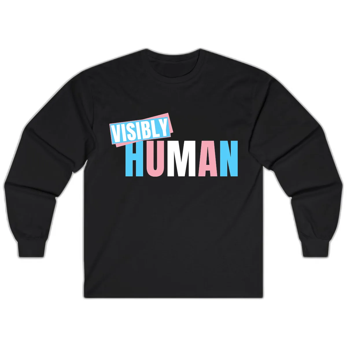 Visibly Human Pride Statement Long Sleeve in Black