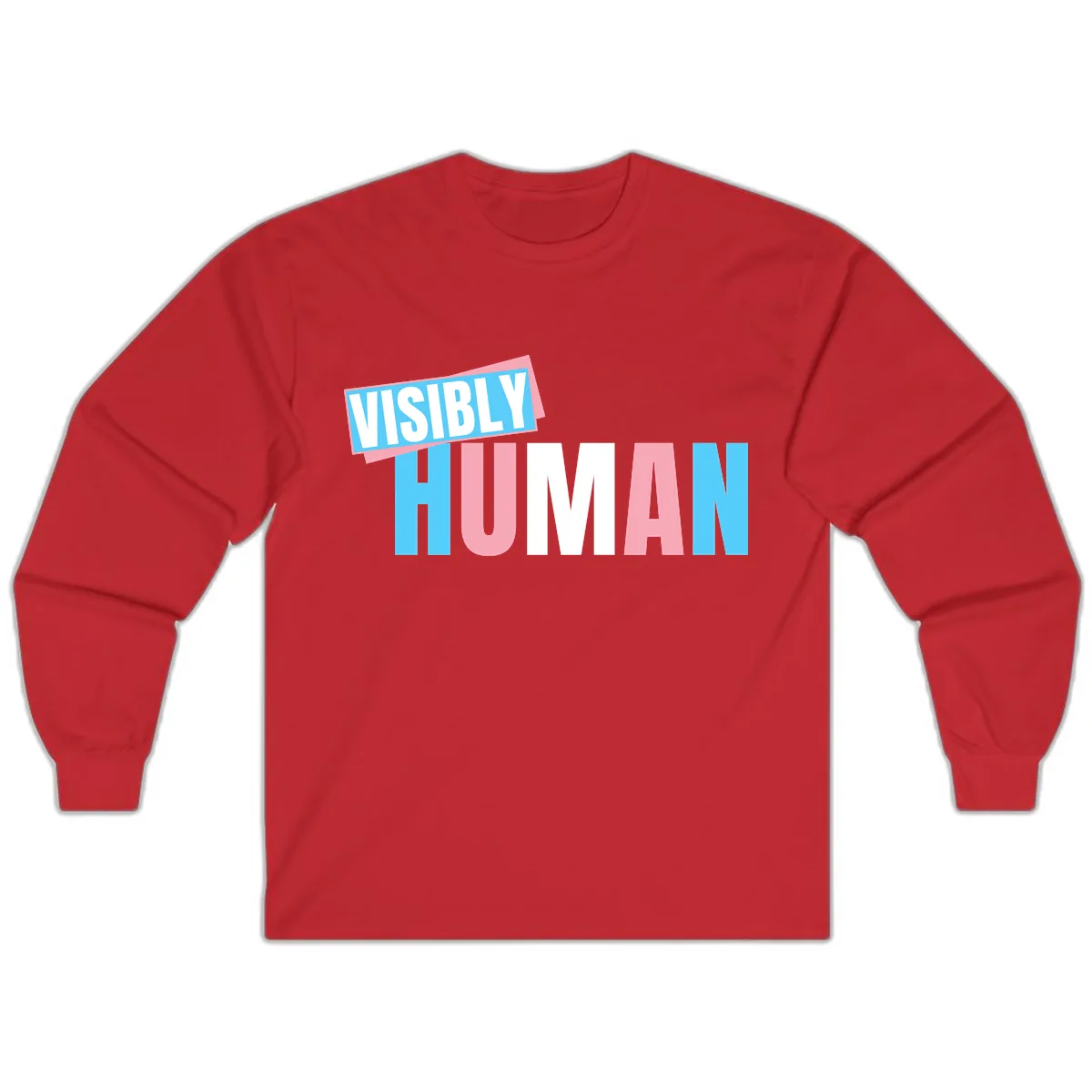 Visibly Human Pride Statement Long Sleeve in Red