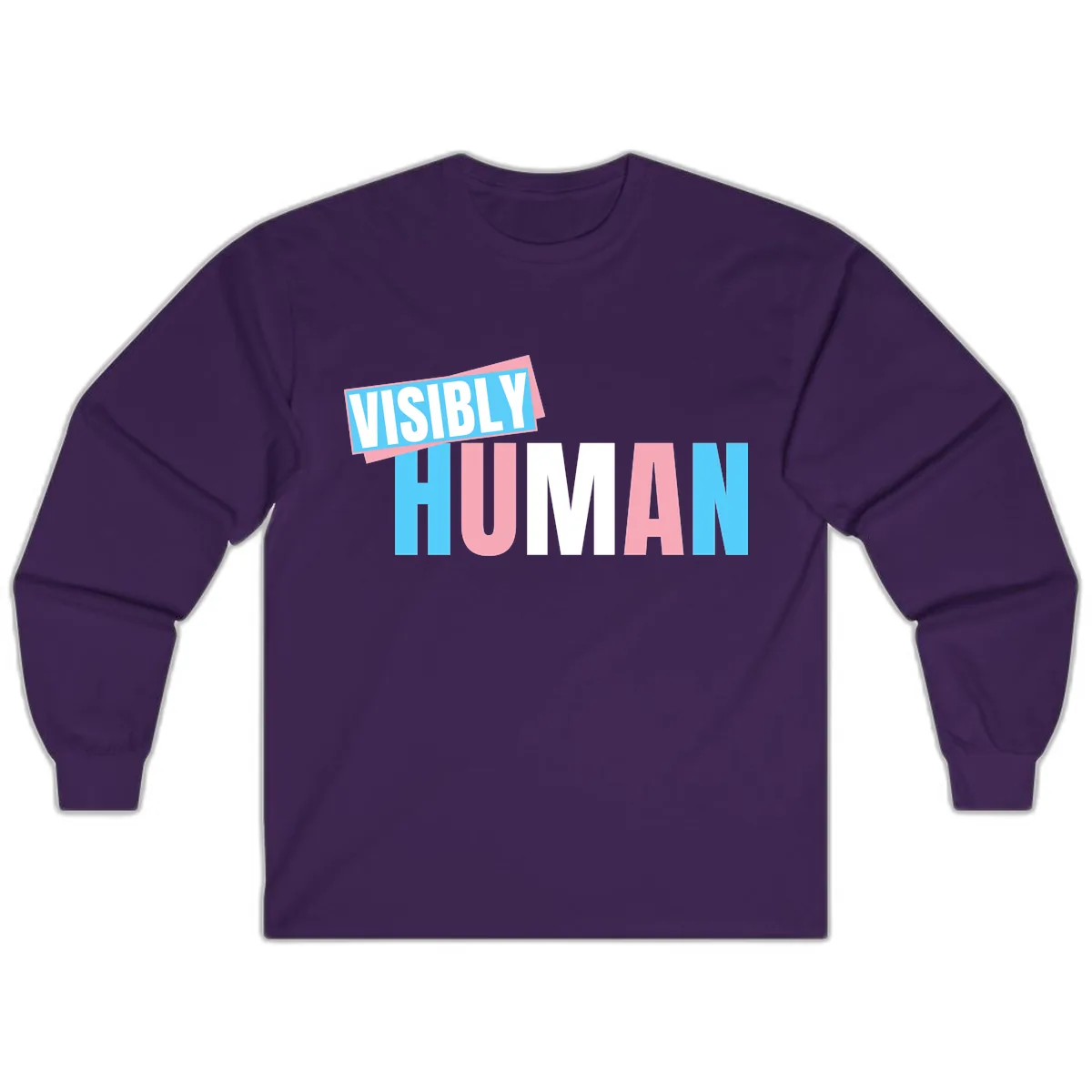 Visibly Human Pride Statement Long Sleeve in Purple