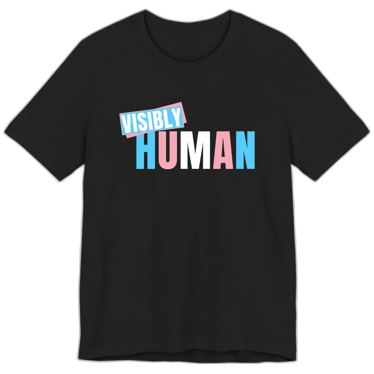 Visibly Human Pride Statement Premium T-Shirt in Black