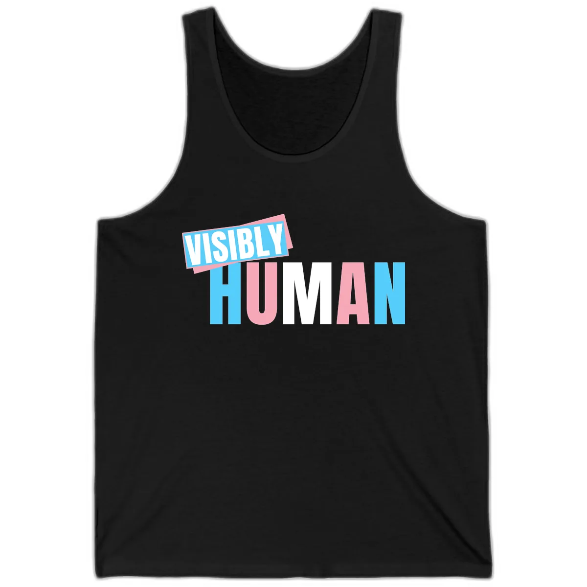 Visibly Human Pride Statement Tank in Black