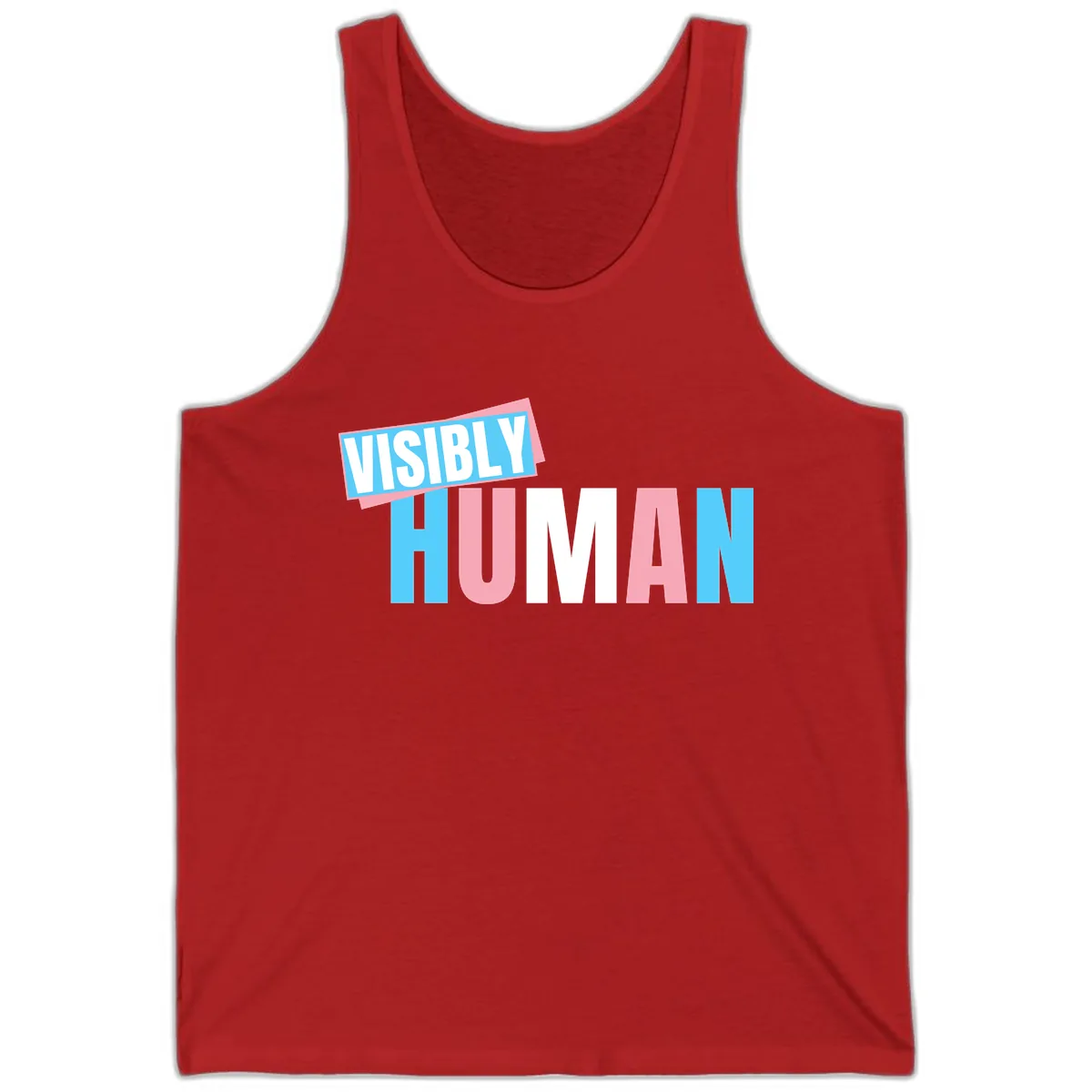 Visibly Human Pride Statement Tank in Red