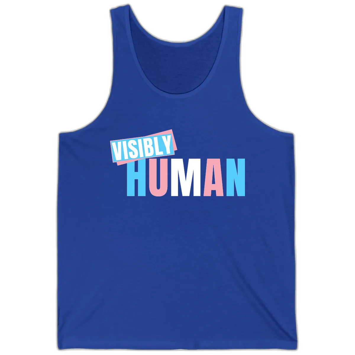 Visibly Human Pride Statement Tank in True Royal