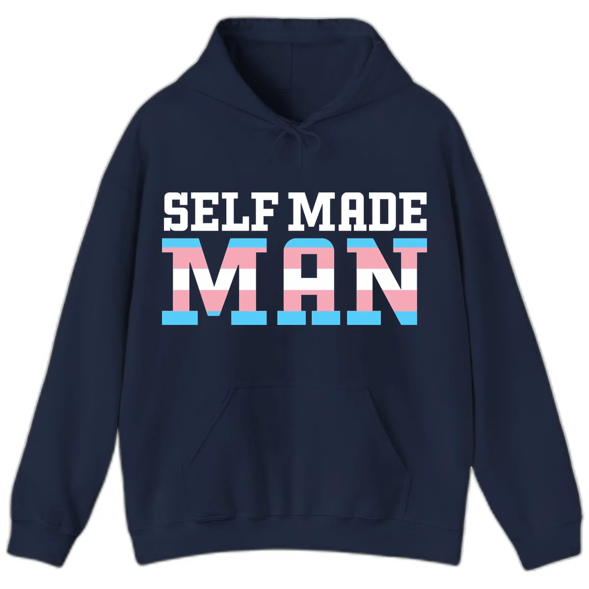 Self Made Trans Pride Hoodie in Navy