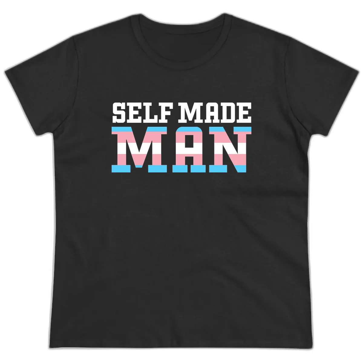 Self Made Trans Pride Ladies Tee in Black