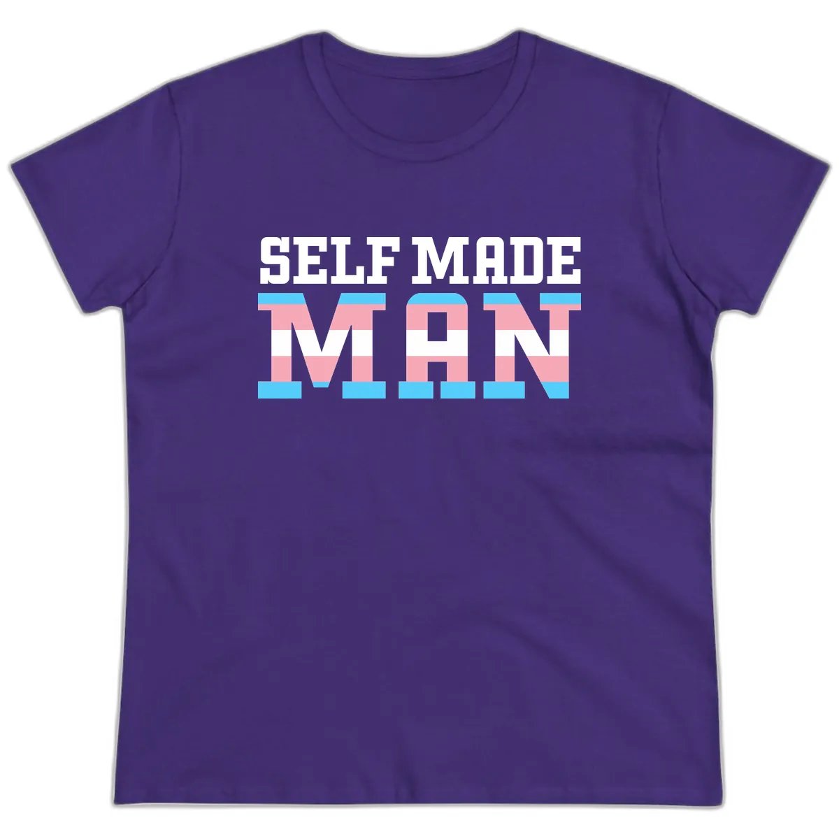 Self Made Trans Pride Ladies Tee in Purple