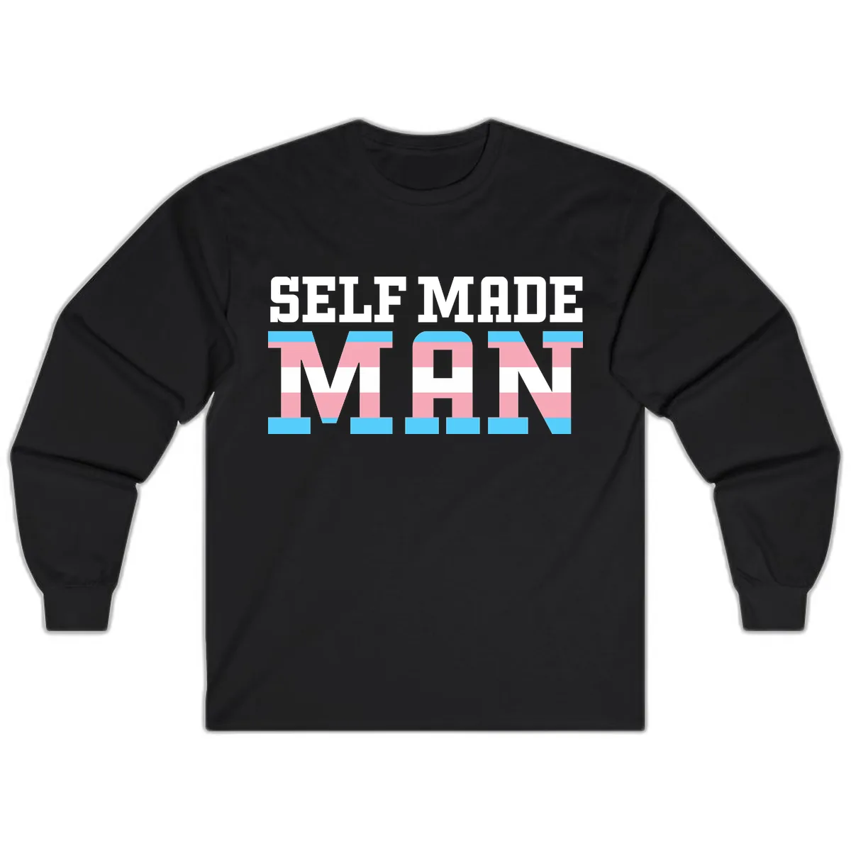 Self Made Trans Pride Long Sleeve in Black