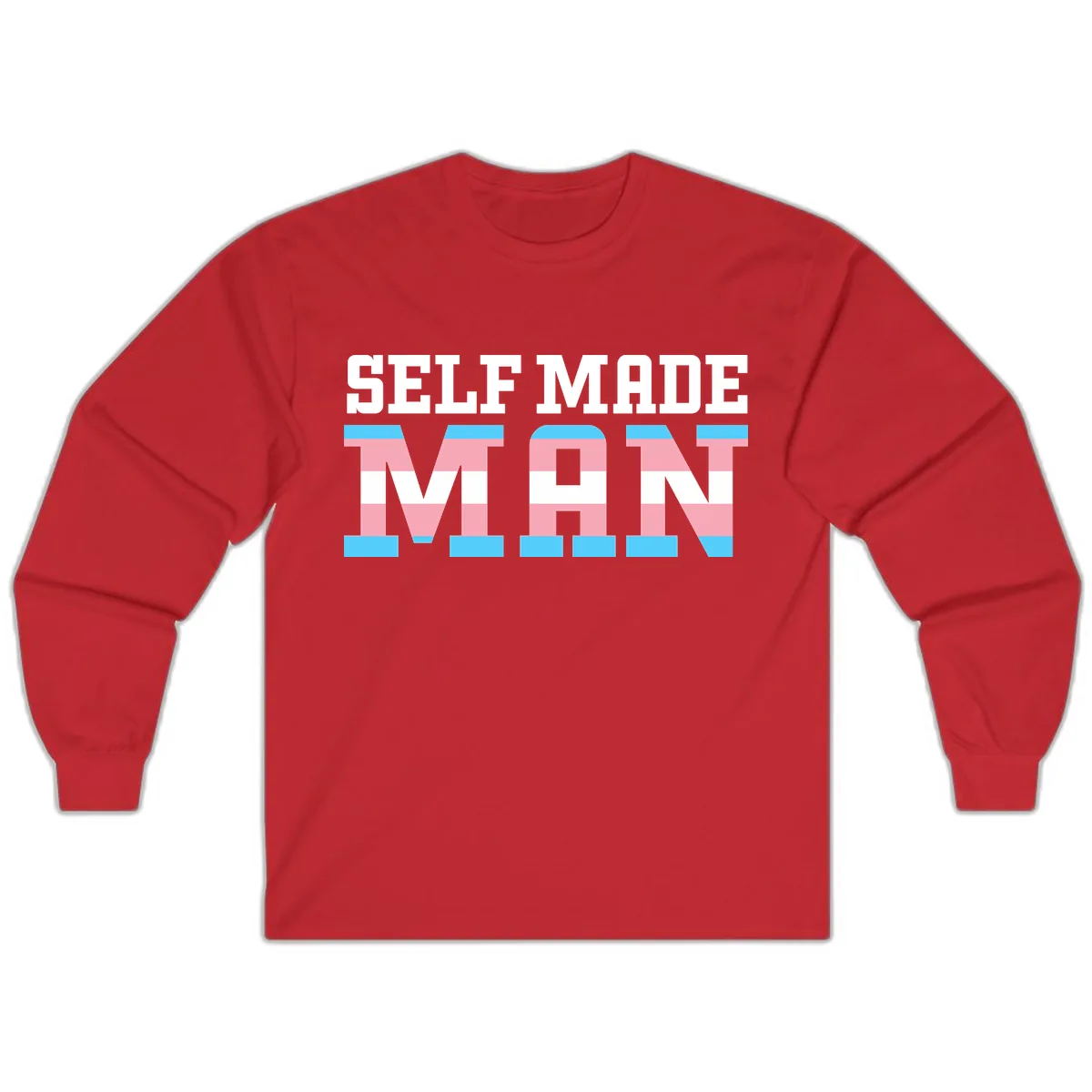 Self Made Trans Pride Long Sleeve in Red