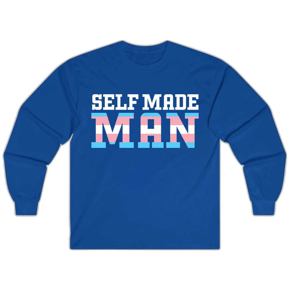 Self Made Trans Pride Long Sleeve in Royal