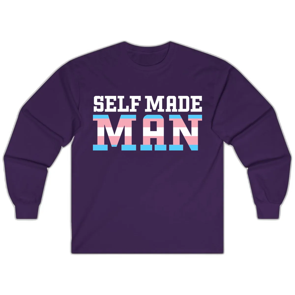 Self Made Trans Pride Long Sleeve in Purple