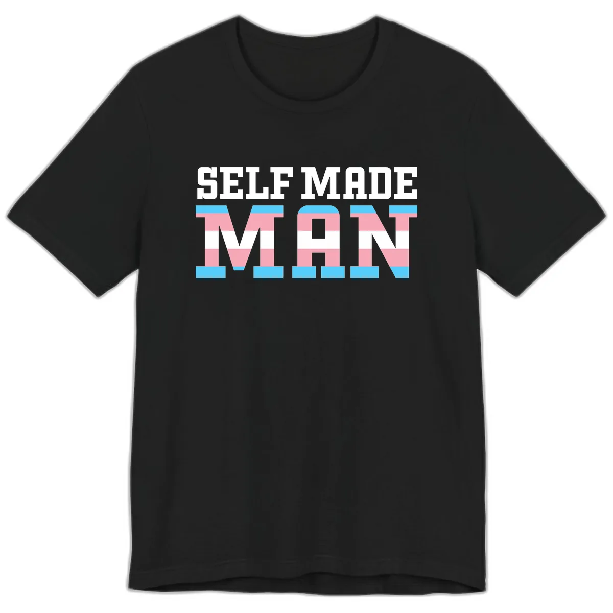 Self Made Trans Pride Premium T-Shirt in Black