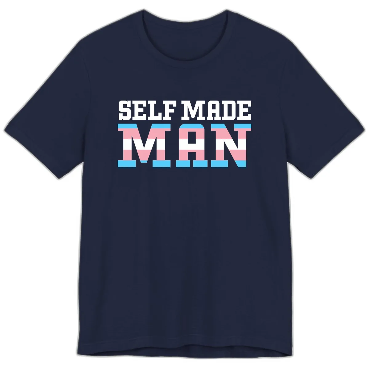 Self Made Trans Pride Premium T-Shirt in Navy