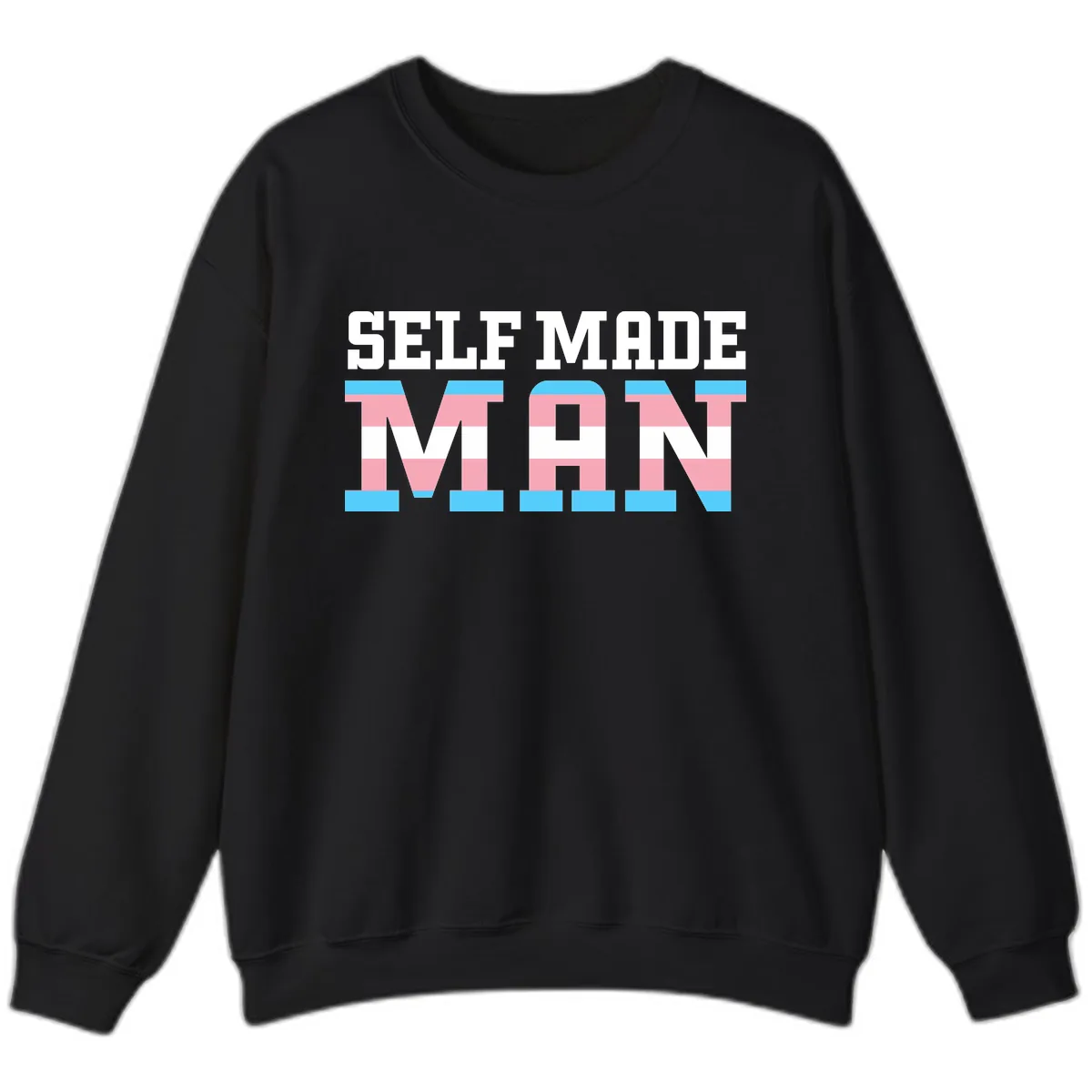 Self Made Trans Pride Sweatshirt in Black