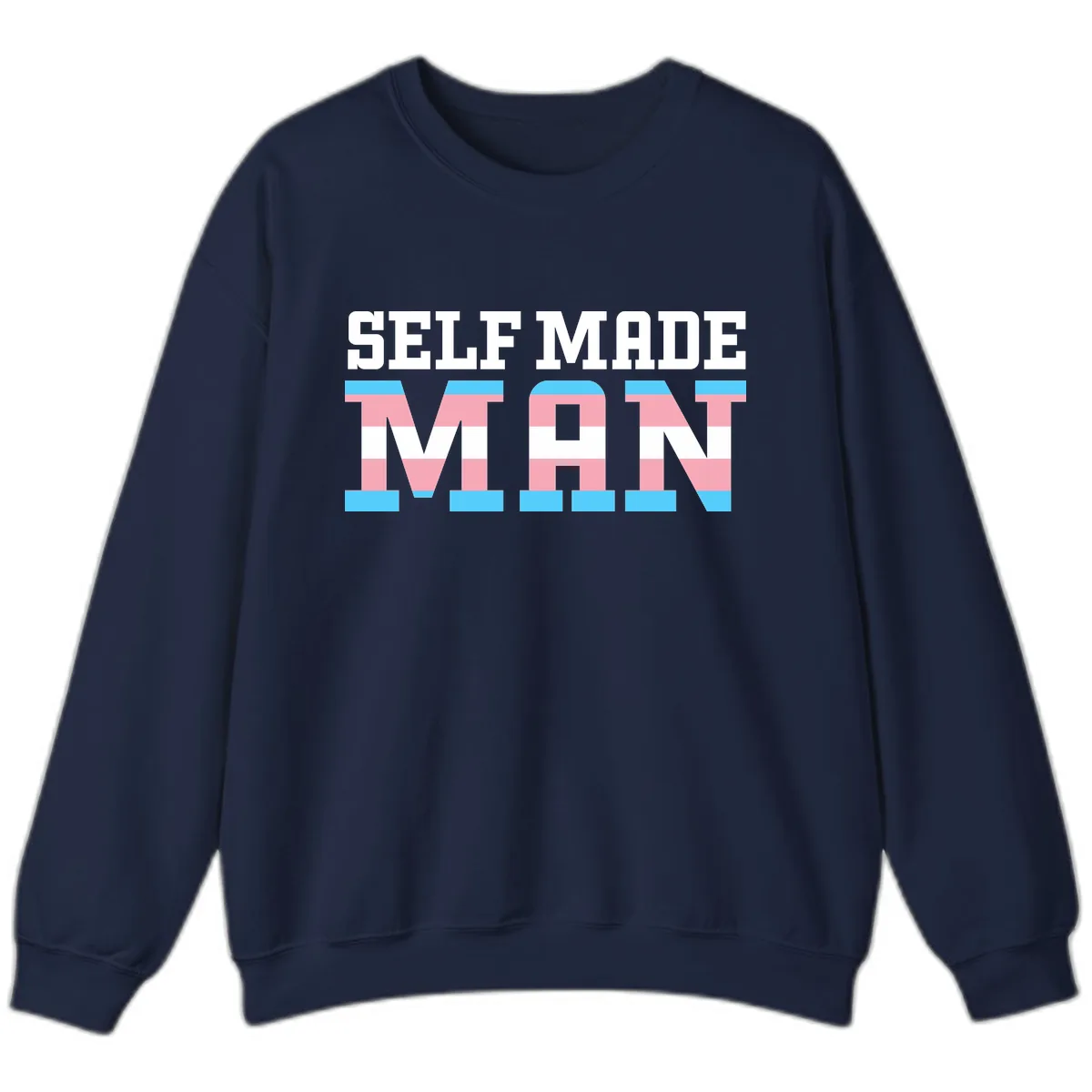 Self Made Trans Pride Sweatshirt in Navy
