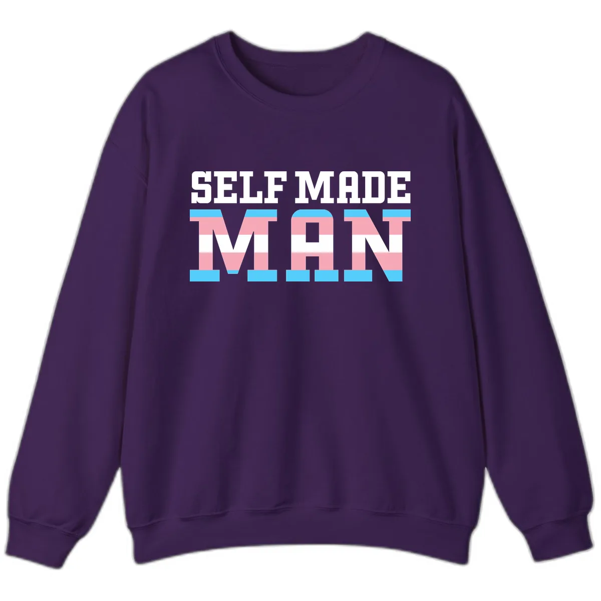 Self Made Trans Pride Sweatshirt in Purple