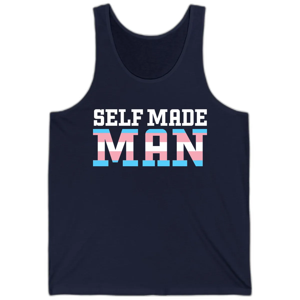 Self Made Trans Pride Tank in Navy