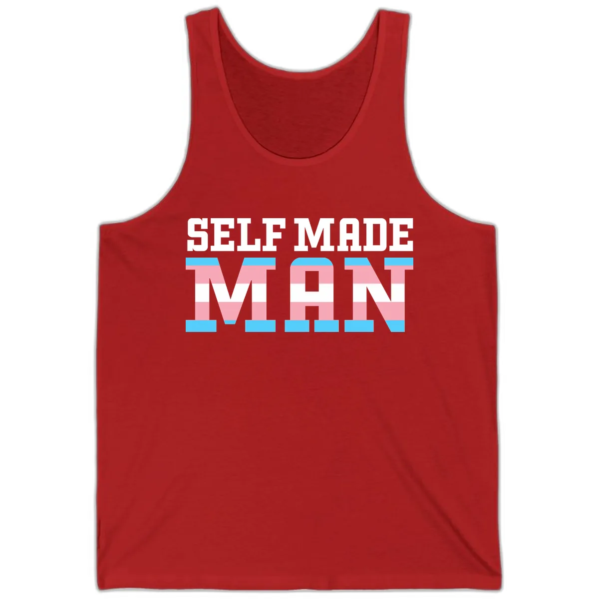 Self Made Trans Pride Tank in Red