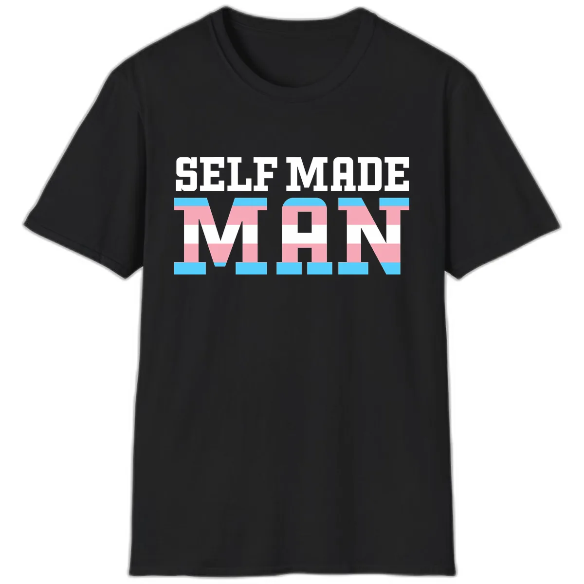 Self Made Trans Pride T-Shirt in Black
