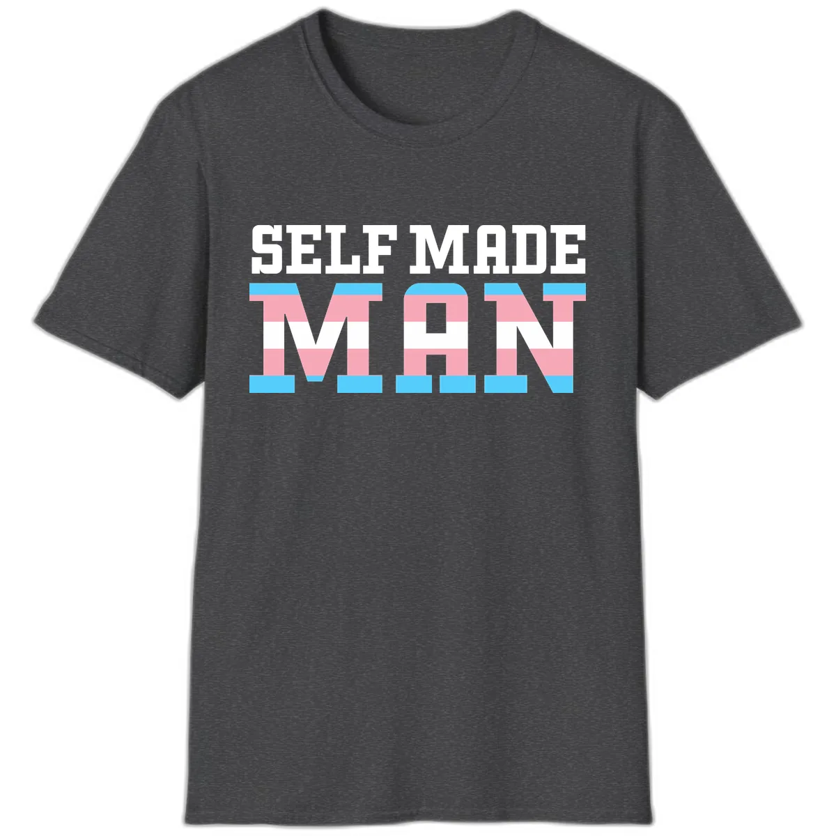 Self Made Trans Pride T-Shirt in Dark Heather
