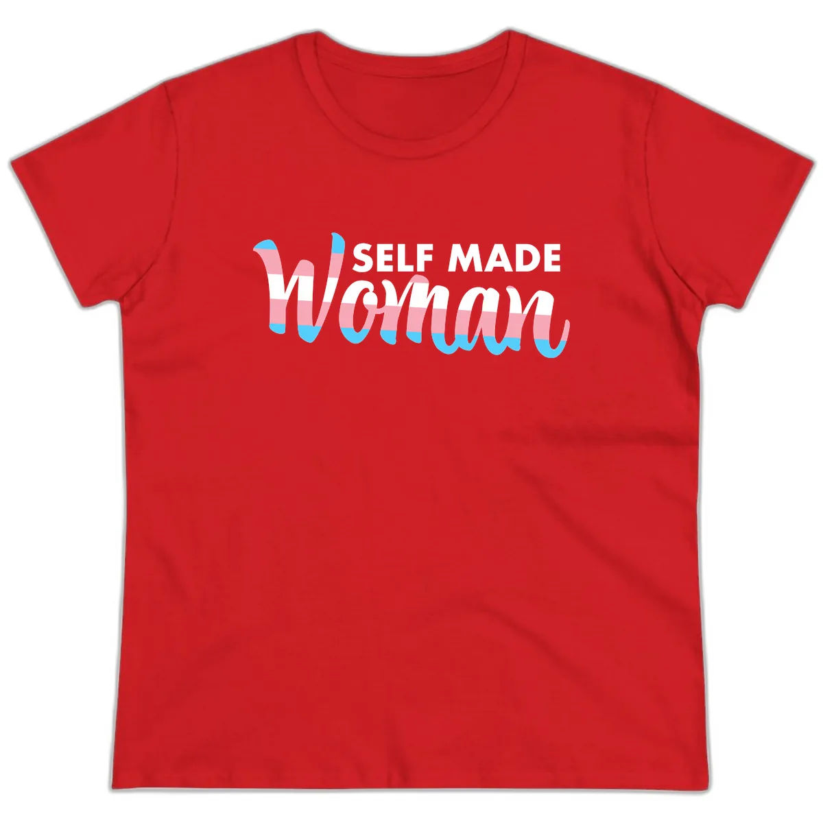 Self Made Woman Ladies Tee in Red