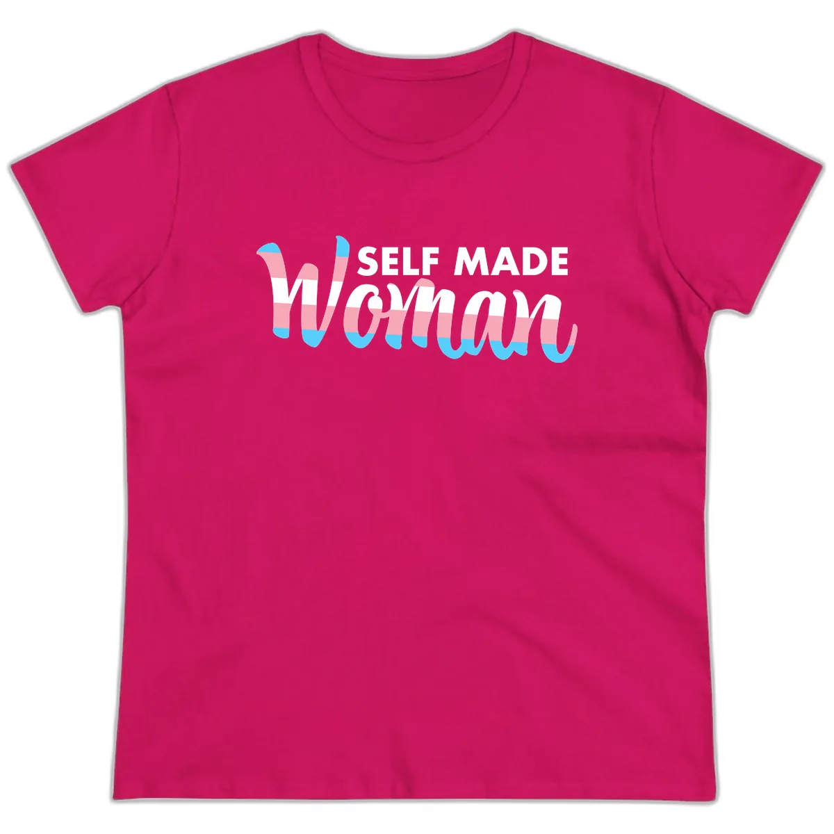 Self Made Woman Ladies Tee in Heliconia