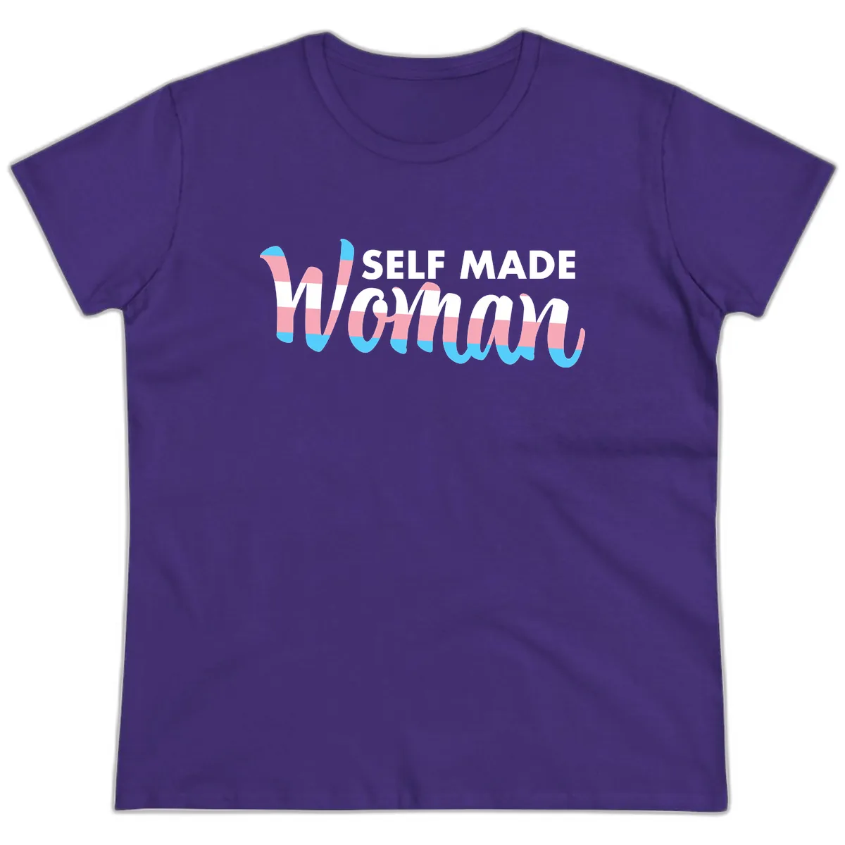 Self Made Woman Ladies Tee in Purple