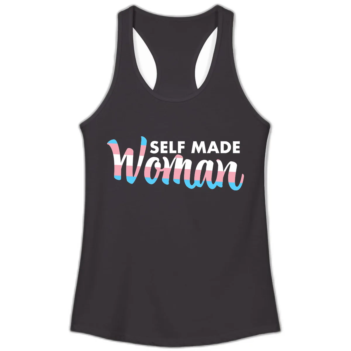 Self Made Woman Ladies Tank in Black