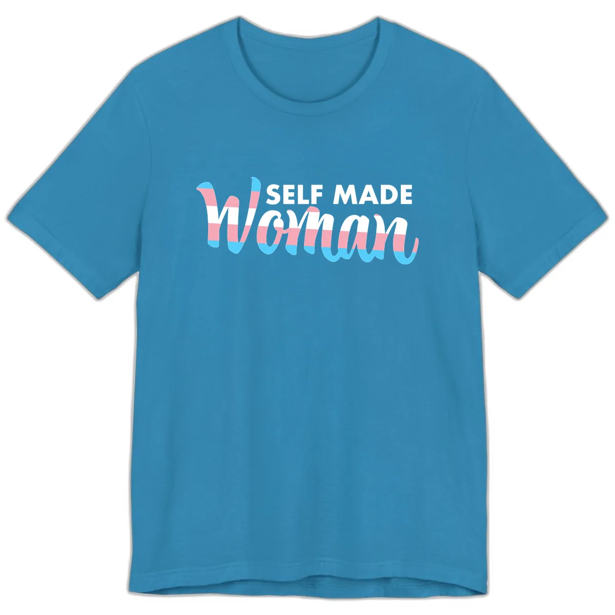 Self Made Woman Premium T-Shirt in Aqua