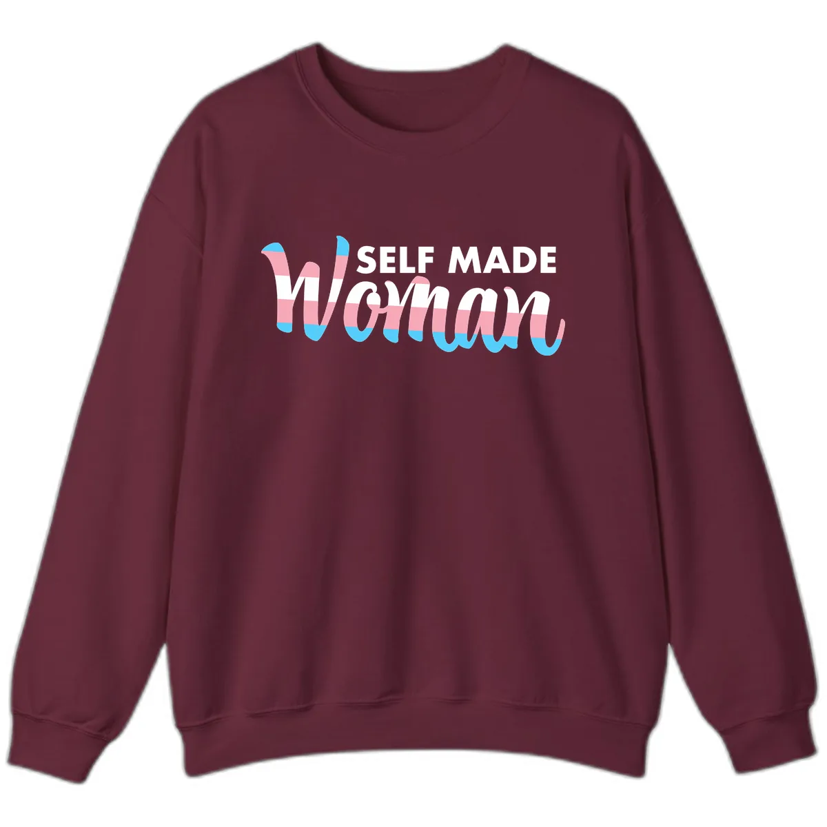 Self Made Woman Sweatshirt in Maroon