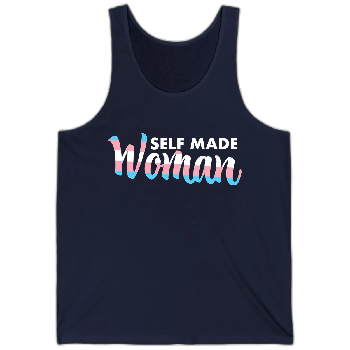 Self Made Woman Tank in Navy