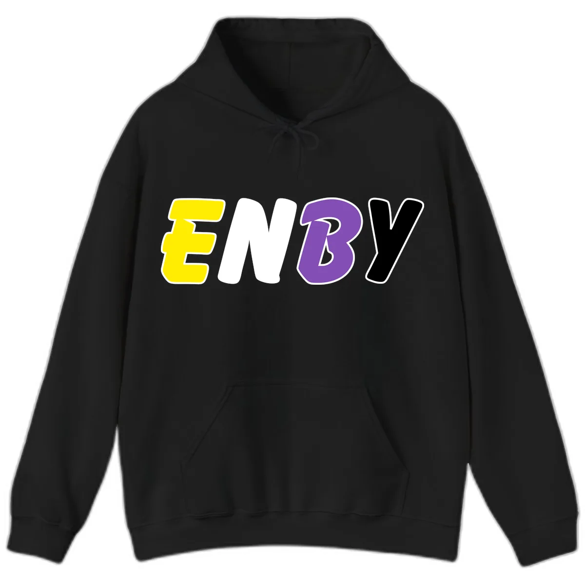 Enjoy Three Seven Pride Design Hoodie in Black