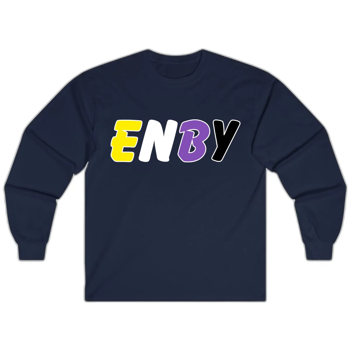Enjoy Three Seven Pride Design Long Sleeve in Navy
