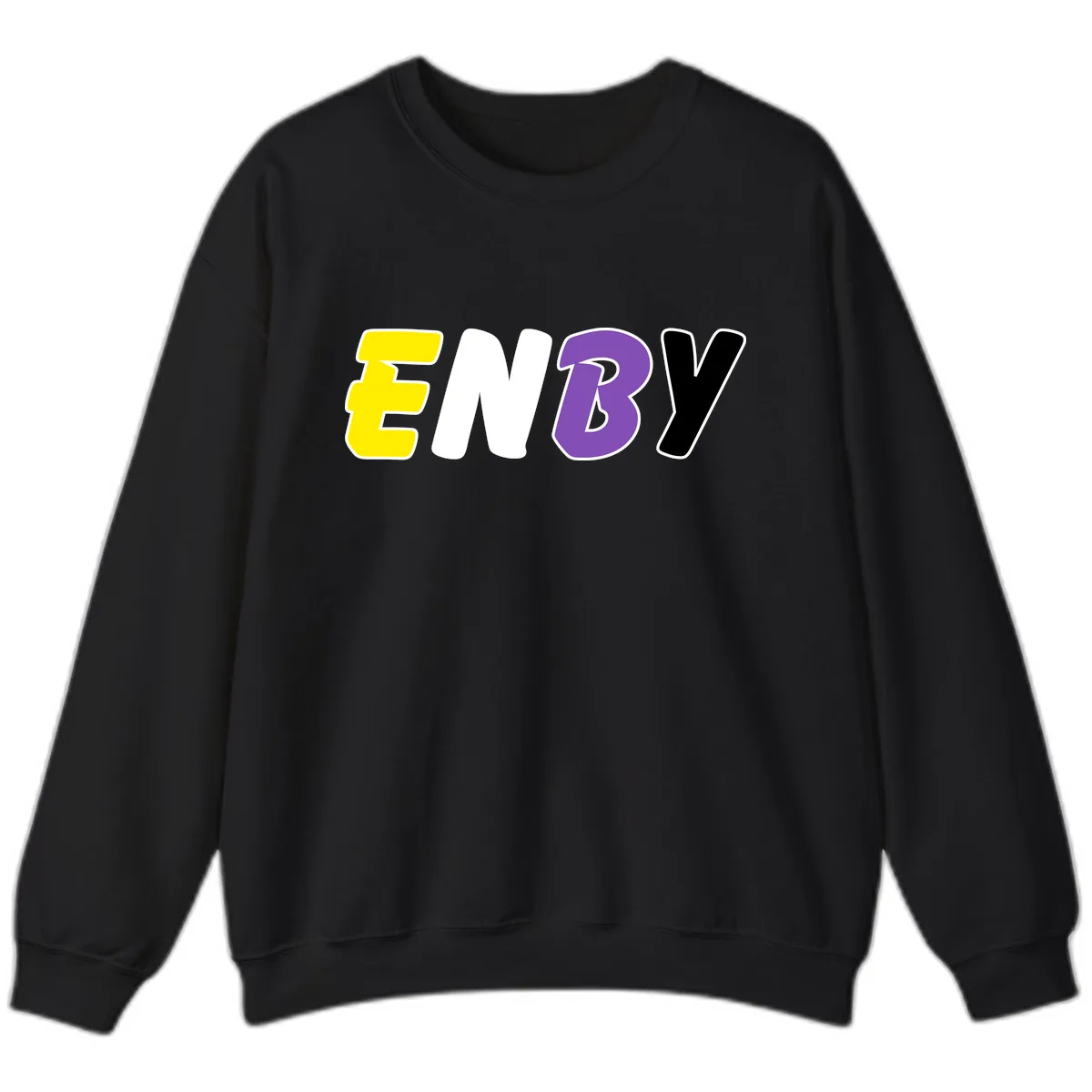 Enjoy Three Seven Pride Design Sweatshirt in Black