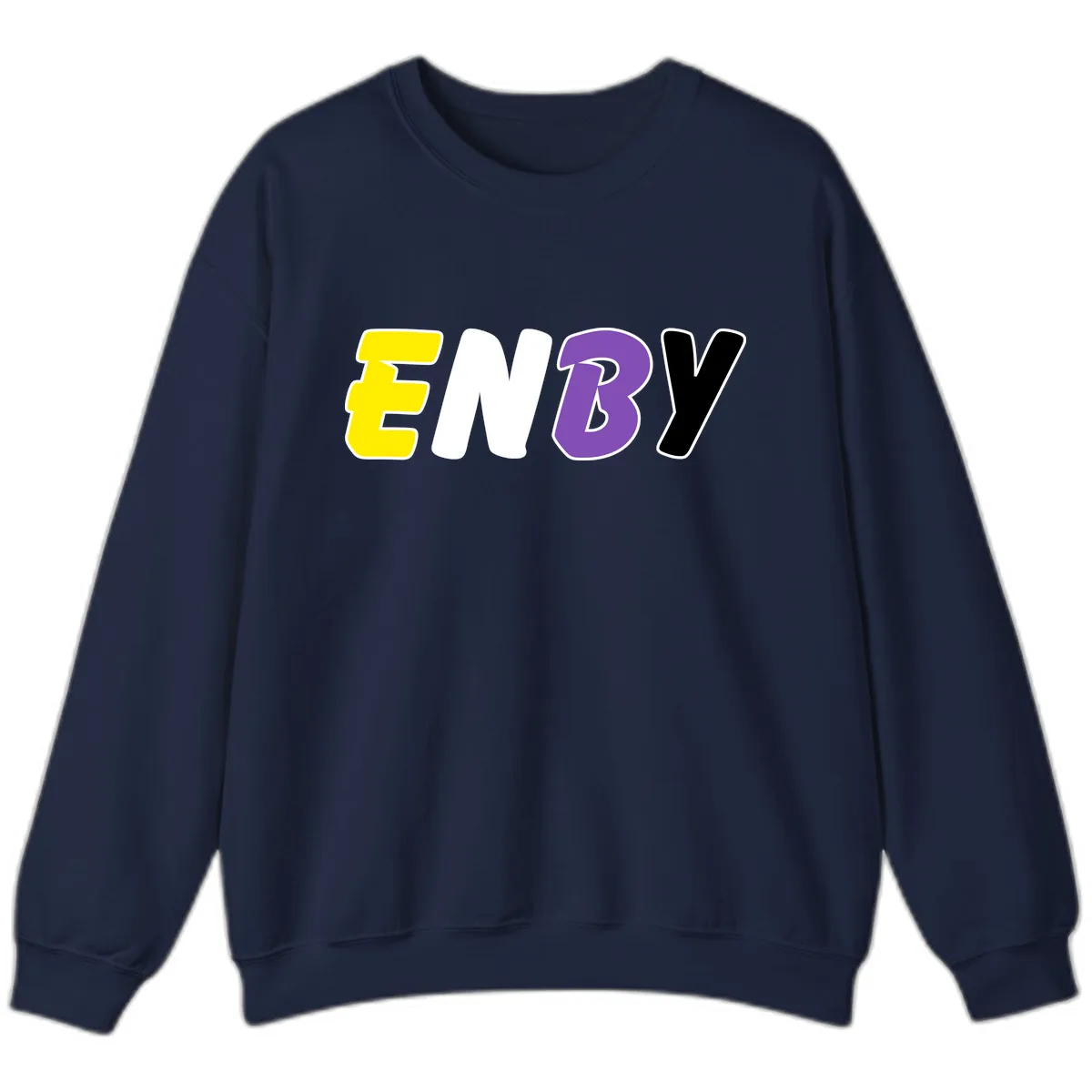 Enjoy Three Seven Pride Design Sweatshirt in Navy