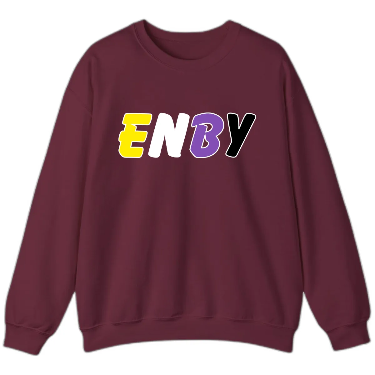 Enjoy Three Seven Pride Design Sweatshirt in Maroon