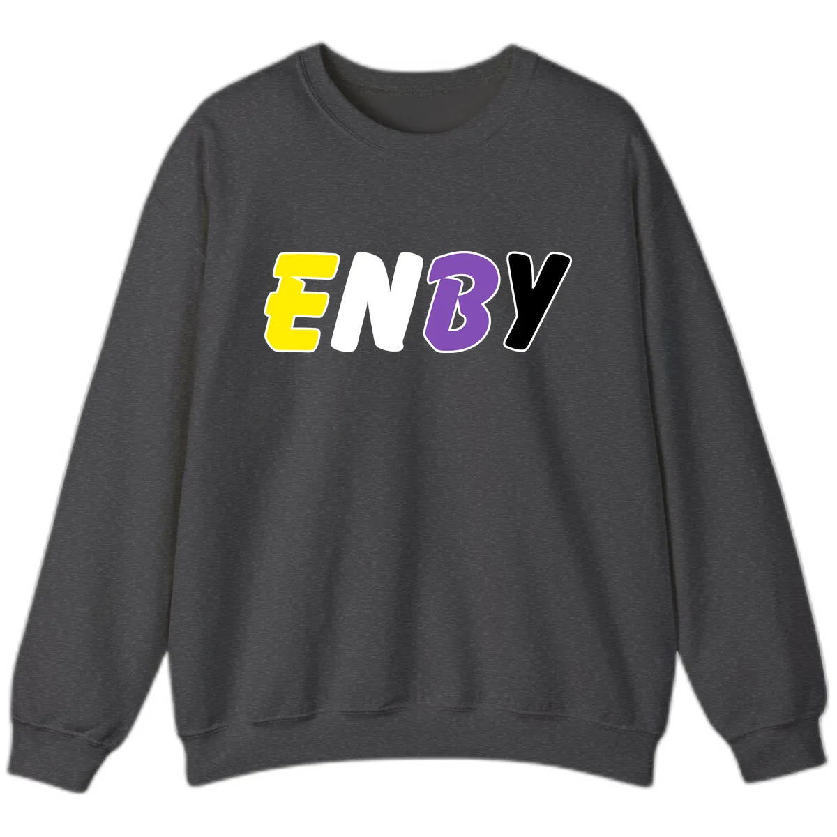 Enjoy Three Seven Pride Design Sweatshirt in Dark Heather